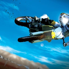 aerobatics, motor-bike, Cross