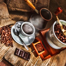 cup, coffee, mill