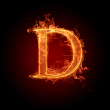D, Fire, letter