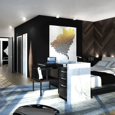 interior, Black, decor, Bedroom