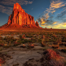 canyon, grassy, Desert, rocks