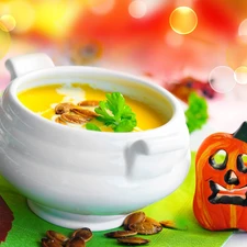 dinner, soup, pumpkin