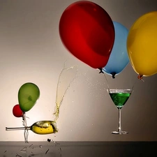 drinks, Balloons, glasses
