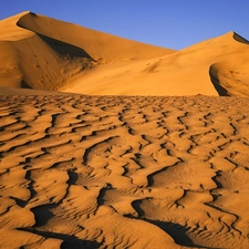 Desert, hot, Dunes, Sand