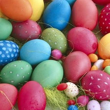 easter, color, eggs