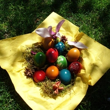 eggs, easter, color