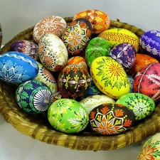 eggs, basket, easter