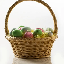 eggs, basket, eggs