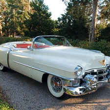 The historic car, Cabriolet, Cadillac Eldorado, White