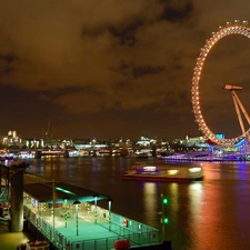 panorama, London Eye, England, London
