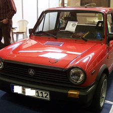 Front, Autobianchi A112, exhibition, Red