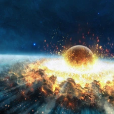 Planet, explosion