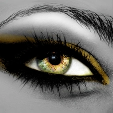 eye, Golden, shadows