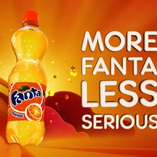 Fanta, Bottle, orange