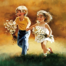 Kids, Flowers