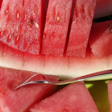 Forks, watermelon, cuts