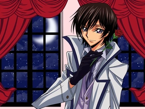 form, Manga Anime, rose, Window, Lelouch Lamperouge, Code Geass