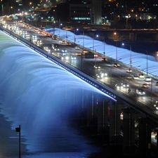 Seul, Banpo Bridge, fountain