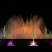 Coloured, fountain