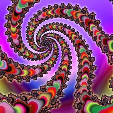 color, abstraction, fractals, spirals