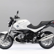 White, black, frame, BMW R1200R