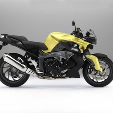 BMW K1300R, black, frame, sitting