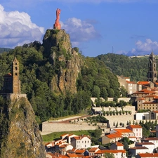 France, panorama, town