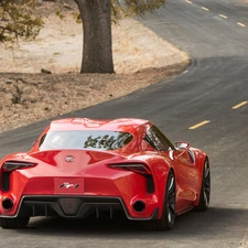 Concept, Way, Toyota, FT-1, red hot
