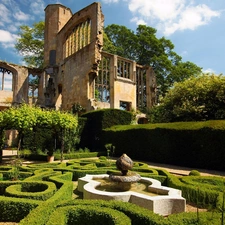 Garden, Buldings, ruins