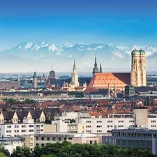 panorama, Munich, Germany, town