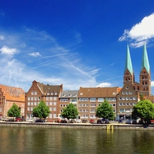 River, Luebeck, Germany, Trave