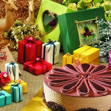 gifts, Cake, color