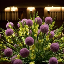 bouquet, purple, gladioli, driers