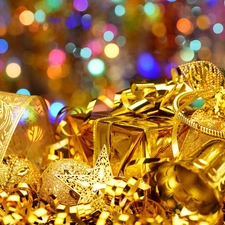 Golden, ornamentation, birth, Present, God