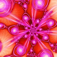Pink, abstraction, graphics, bubbles
