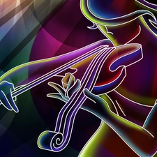 Violinist, graphics