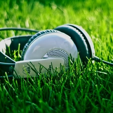 HEADPHONES, grass