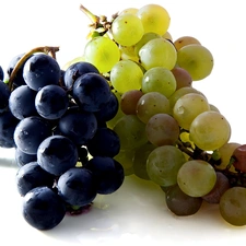 Blue, Grapes, green ones