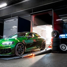 coupe, green ones, Audi RS5