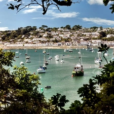 Cornwall, England, Gulf, The town of St Mawes, Yachts