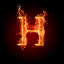 H, Big, fiery