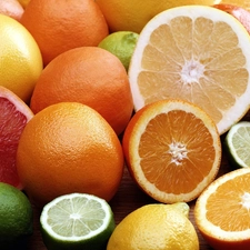 Fruits, All, Halves, citrus