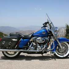 blue, Harley Davidson Road King