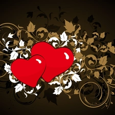 Leaf, heart, Valentine