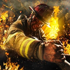 help, fire, fireman