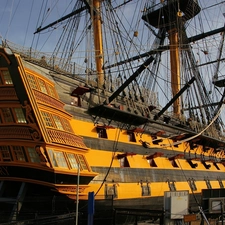 Beatyfull, sailing vessel, HMS Victory, antique