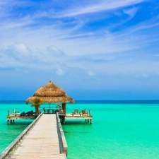 Sky, pier, Home, sea