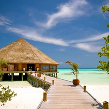 wooden, Beaches, Home, Platform