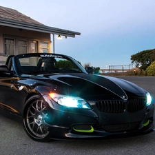 House, parking, BMW, Z4, Black