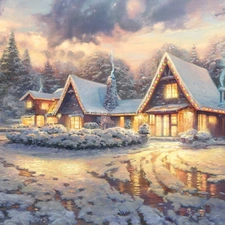 winter, Houses